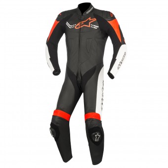 Tute Moto in pelle Alpinestars Challenger V2 Black White Red Fluo