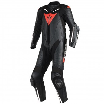 Tute Moto in pelle Dainese Laguna Seca D1 1 PC. Perforated Black White