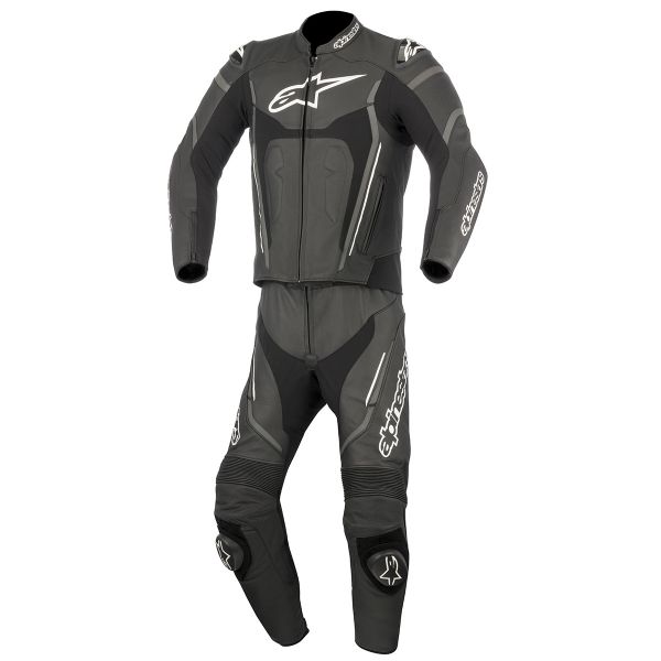 Tute Moto in pelle Alpinestars Motegi V2 2PC Black Anthracite White