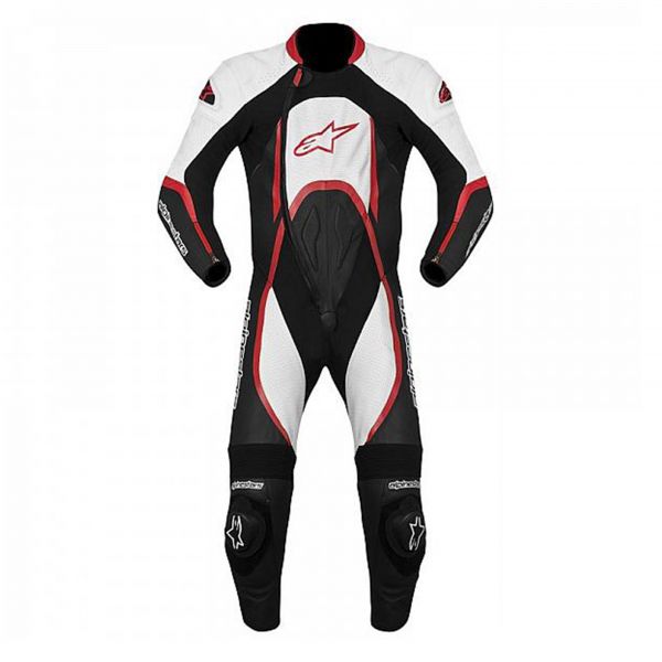 Tute Moto in pelle Alpinestars Orbiter Black Bianco Rosso