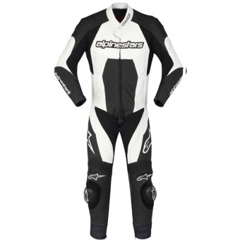 Tute Moto in pelle Alpinestars Carver Nero Bianco