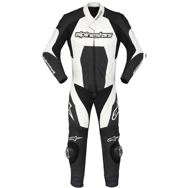 Tute Moto in pelle Alpinestars Carver Nero Bianco