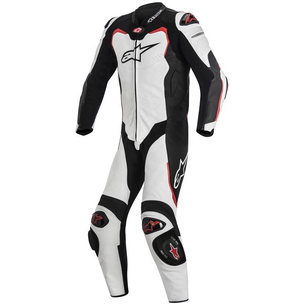 Tute Moto in pelle Alpinestars GP PRO Tech Air Bag Compatible White Black Red