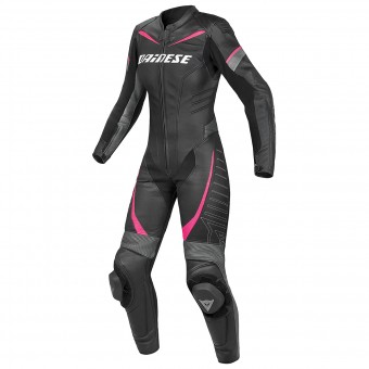 Tute Moto in pelle Dainese Racing P. Lady Black Anthracite Fuchsia