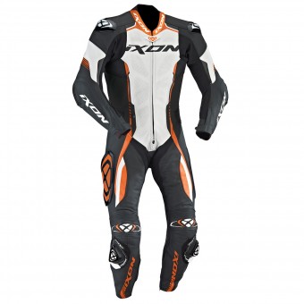 Tute Moto in pelle Ixon Vortex EPI Black White Orange