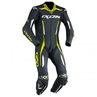 Tute Moto in pelle Ixon Vortex EPI Black White Yellow