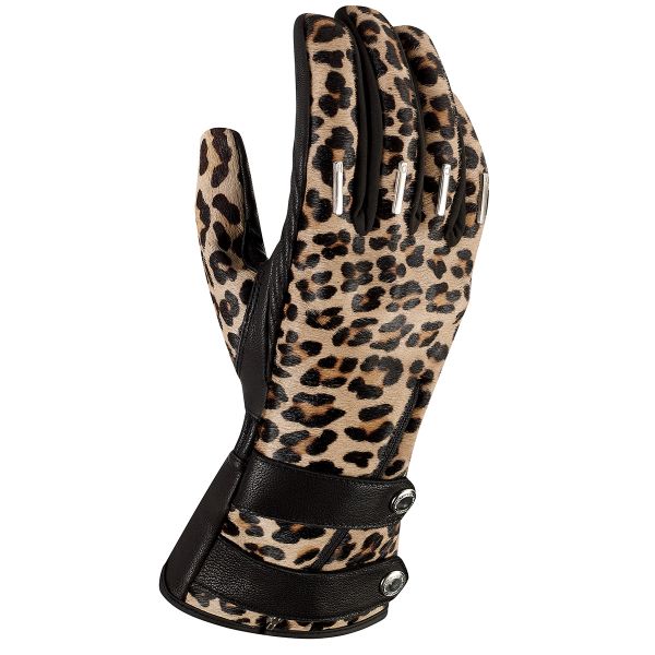 Guanti moto ICON Catwalk Leopardo