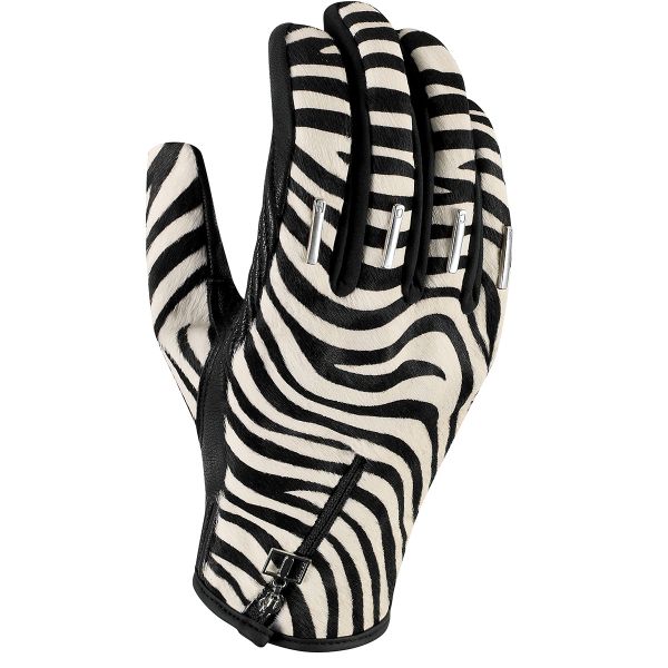Guanti moto ICON Catwalk Zebra