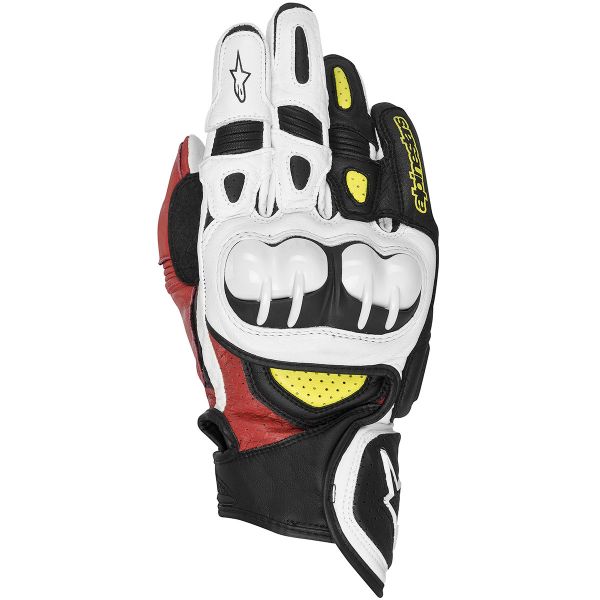 Guanti moto Alpinestars GP X Nero Rosso Giallo Fluorescente