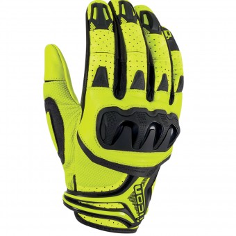 Guanti moto ICON Overlord Resistance Hi-Viz Yellow