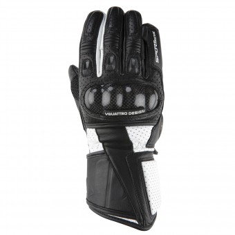 Guanti moto V'Quattro RL-17 Black White