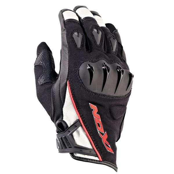 Guanti moto Ixon RS Print VX HP Nero Bianco Rosso