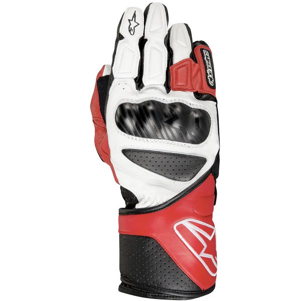 Guanti moto Alpinestars SP-8 Bianco Rosso Nero
