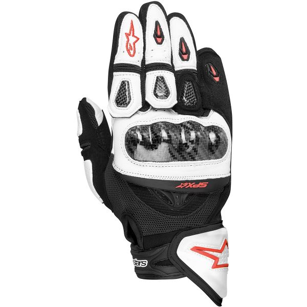 Guanti moto Alpinestars SP-X Blanc Noir Rouge