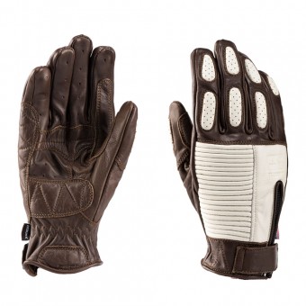 Guanti moto Blauer Banner Marrone Bianco