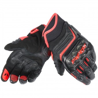Guanti moto Dainese Carbon D1 Short Black Red Fluo Guanti moto Dainese Carbon D1 Short Black Red Fluo