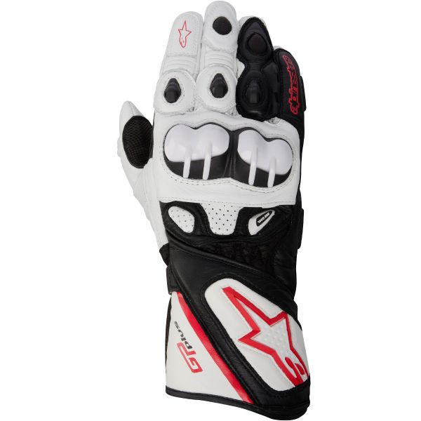 Guanti moto Alpinestars GP Plus Blanc Noir Rouge