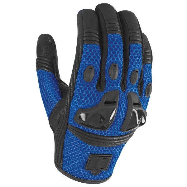 Guanti moto ICON Justice Mesh Blue