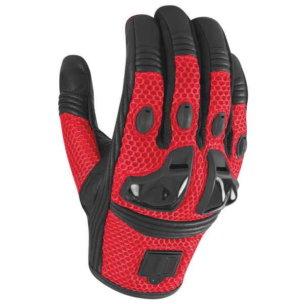 Guanti moto ICON Justice Mesh Red
