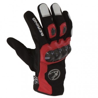 Guanti moto Bering Opacoch Nero Rosso Bianco