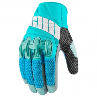 Guanti moto ICON Overlord Mesh Women Blue