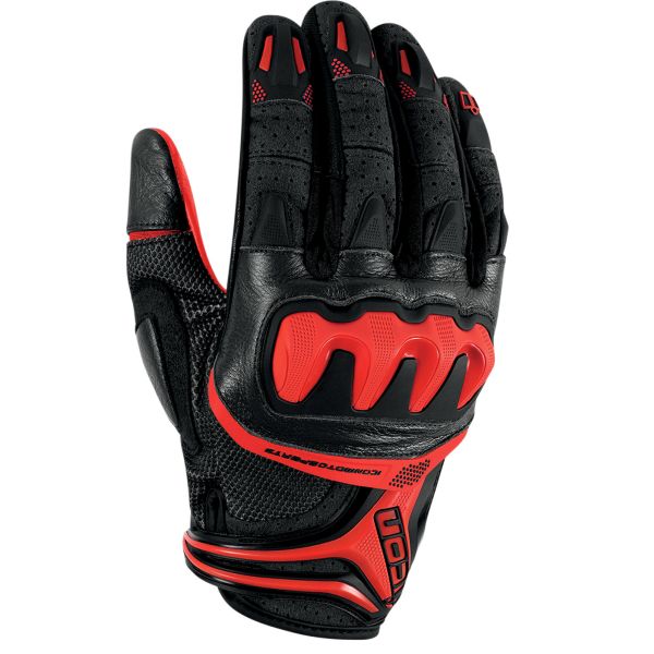Guanti moto ICON Overlord Resistance Red