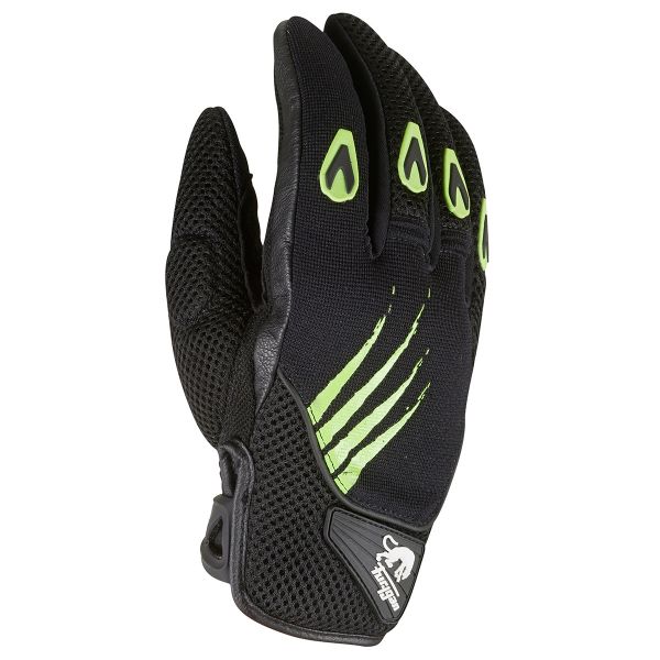 Guanti moto Furygan Rocket Nero Verde Fluorescente