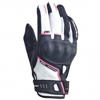 Guanti moto Ixon RS Grip Lady HP Nero Bianco Fushia