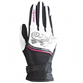 Guanti moto Ixon RS Shine Black White Fuchsia
