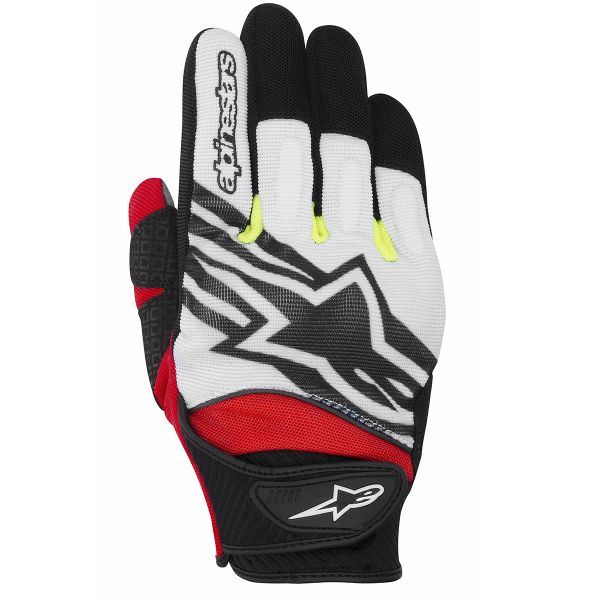 Guanti moto Alpinestars Spartan Bianco Giallo Rosso