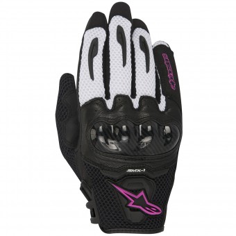 Guanti moto Alpinestars Stella SMX-1 Air Black White Fuchsia