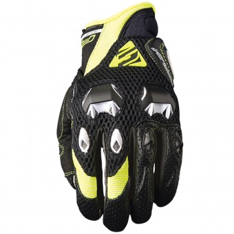 Guanti moto Five Stunt Evo Airflow Black Yellow Fluo