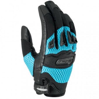 Guanti moto ICON Twenty-Niner Light Blue Woman