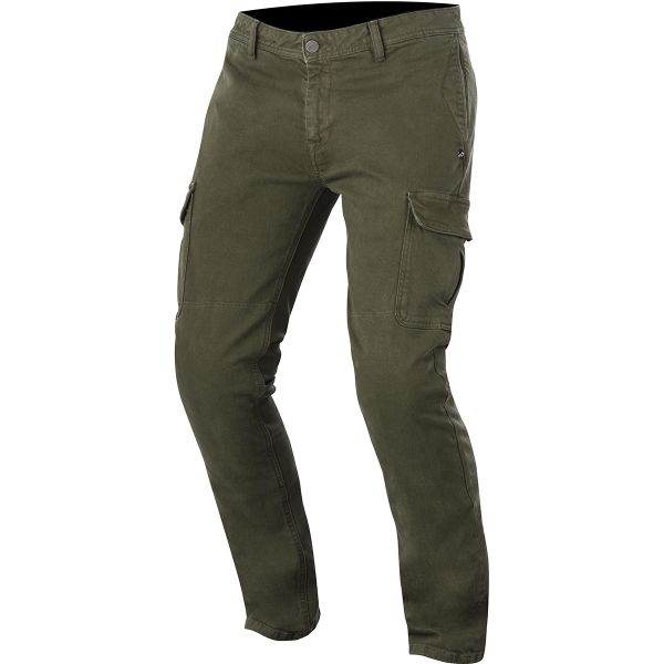 Pantalone moto Alpinestars Deep South Denim Cargo Military Green