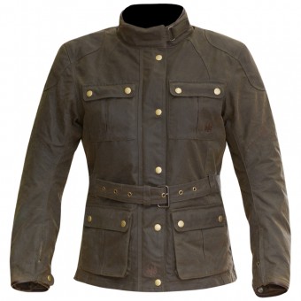 Giacche Moto Lunghe Merlin Ashley Wax Lady Olive