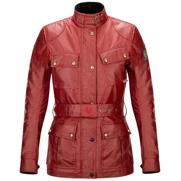 Giacche Moto Lunghe Belstaff Classic Trophy Lady Red