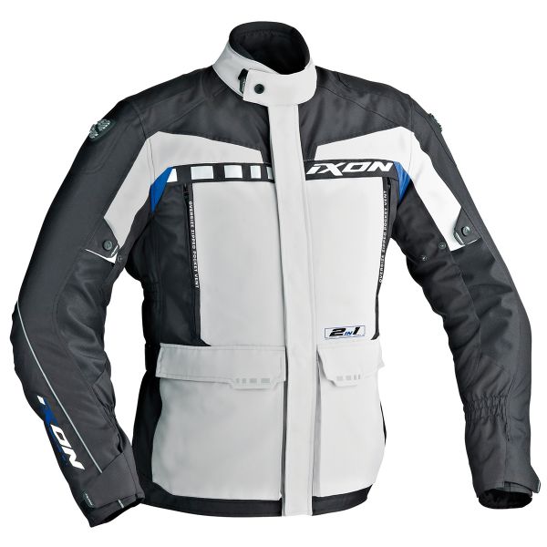 Giacche Moto Lunghe Ixon Corsica Grigio Nero Blu