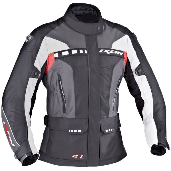 Giacche Moto Lunghe Ixon Corsica Lady Nero Grigio Rosso