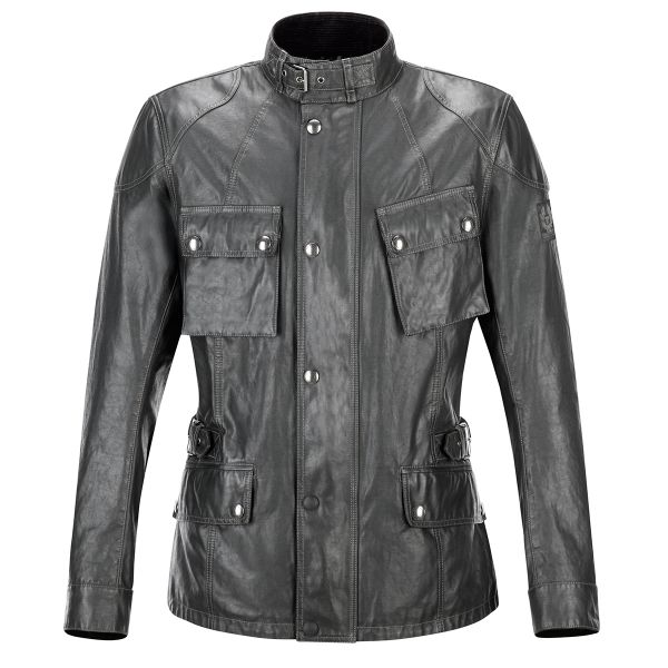 Giacche Moto Lunghe Belstaff Crosby Resin Green