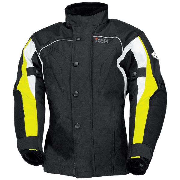 Giacche Moto Lunghe IXS Jamie II Black Yellow White Kid