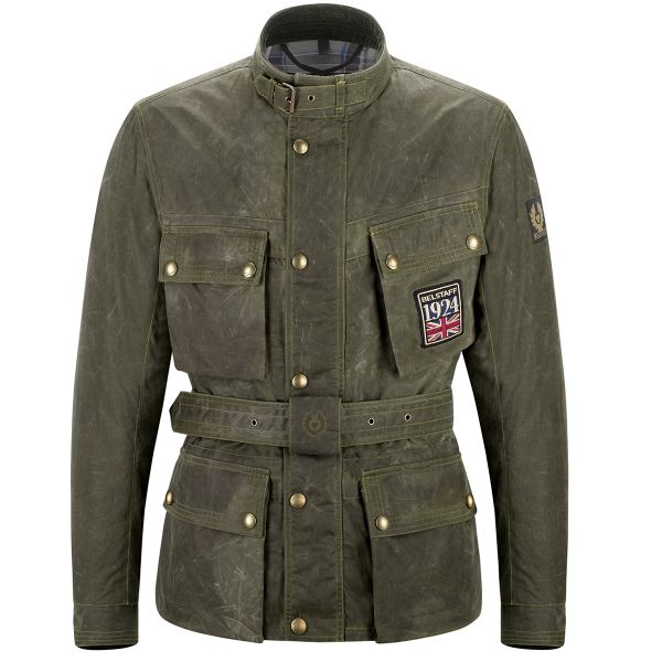 Giacche Moto Lunghe Belstaff Jubilee Trialmaster Soy British Green