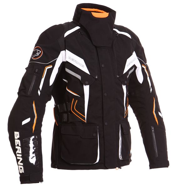 Giacche Moto Lunghe Bering Komodo Nero Bianco Arancione