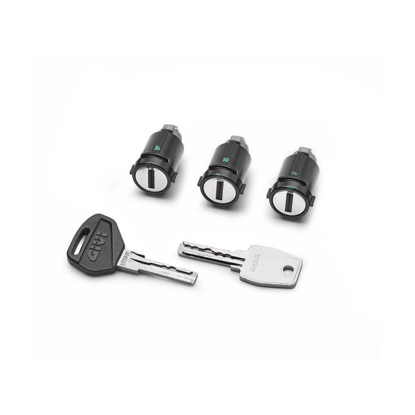 Accessori Bauletti Givi Kit di serrature a 3 cilindri per bauletti e valigie Accessori Bauletti Givi Kit di serrature a 3 cilindri per bauletti e valigie