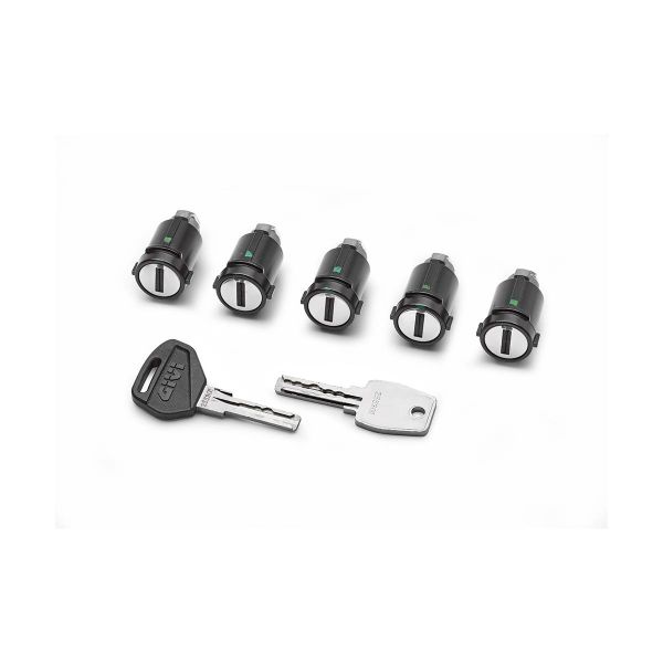 Accessori Bauletti Givi Kit di serrature a 5 cilindri per bauletti e valigie Accessori Bauletti Givi Kit di serrature a 5 cilindri per bauletti e valigie