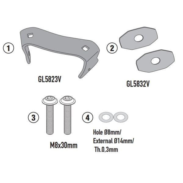 Kit di fissaggio valigie Givi Kit specifico 5145KIT BMW F900GS (24) Kit di fissaggio valigie Givi Kit specifico 5145KIT BMW F900GS (24)