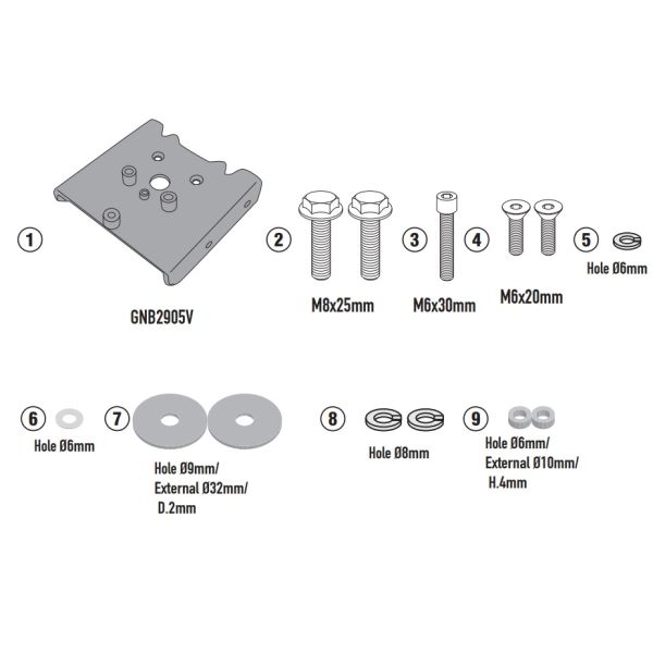 Kit di fissaggio valigie Givi Kit Specifique 6421KIT Triumph Tiger Sport 660 (22-24) Kit di fissaggio valigie Givi Kit Specifique 6421KIT Triumph Tiger Sport 660 (22-24)