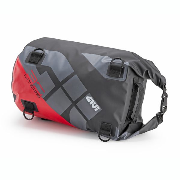 Borse da sella Givi Borsa da sella EA114GRB Impermeabile 30L Grigio Rosso