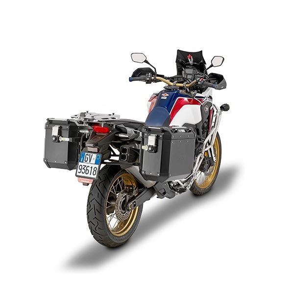 Givi Paio di Valigie Monokey Trekker Outback 48L + 37L Black Pack2