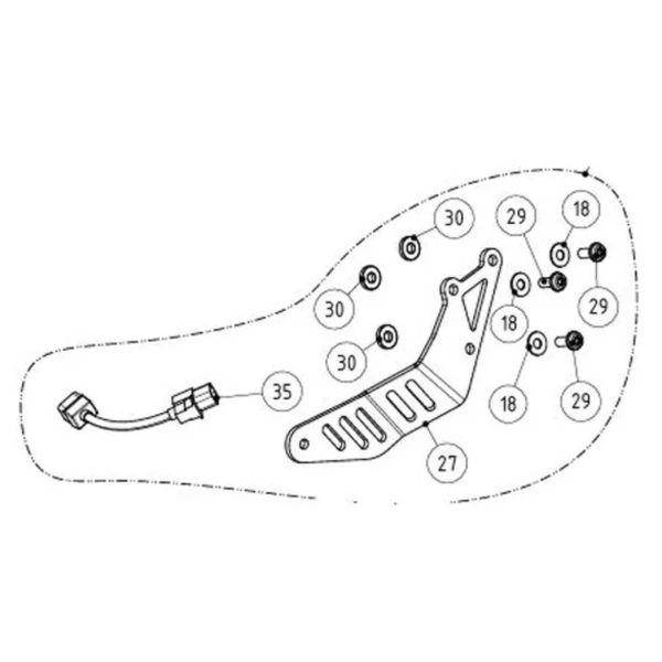 Supporto scarico Akrapovic Supporto scarico P-HF1624 Tracer 9 / 9 GT / 9 GT+ (21-24)