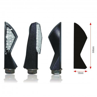 Lampeggianti moto & scooter Bihr Asym LED nero